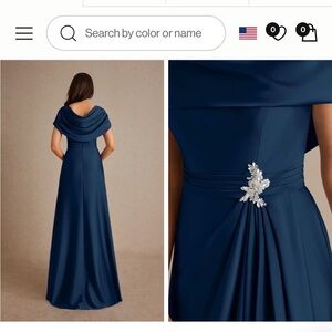 Azazie Classic Navy Maxi DressMother of the Bride/Groom